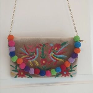 3:00 a.m. Forever Purse Handbag  embroidered birds hippie colorful statement